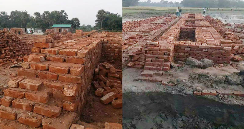 নিষেধাজ্ঞা অমান্য করে চেয়ারম্যানের নেতৃত্বে চলছে অবৈধ ইট ভাটার নির্মাণ কাজ!