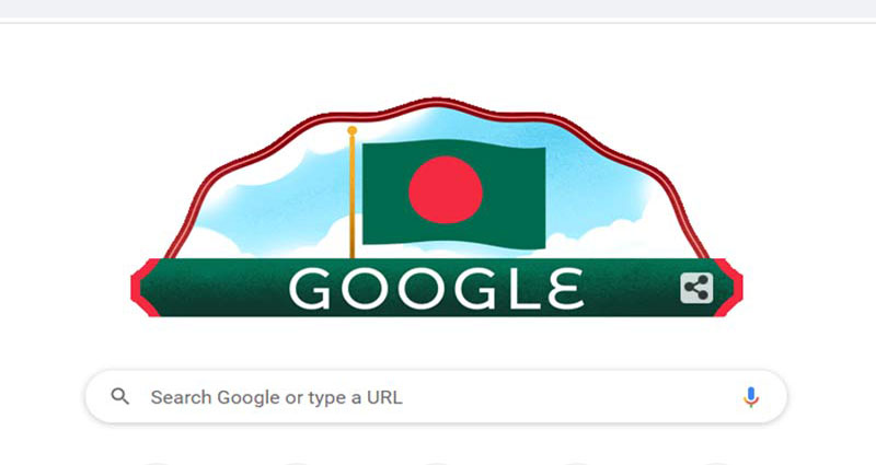 স্বাধীনতার রঙে সেজেছে গুগল ডুডল