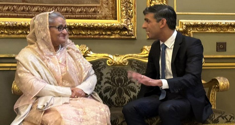 শেখ হাসিনা ও ঋষি সুনাকের মধ্যে প্রথম দ্বিপক্ষীয় বৈঠক