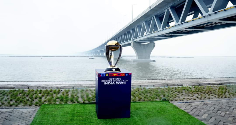 পদ্মা সেতুর বিশালতা দেখলো আইসিসি’র বিশ্বকাপ ট্রফি
