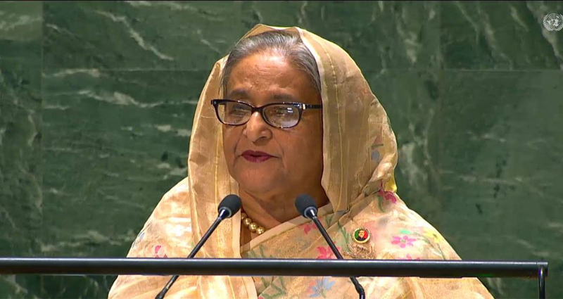 যুদ্ধের পথ পরিহার করে শান্তি, সমৃদ্ধির জন্য কাজ করুন : জাতিসংঘে প্রধানমন্ত্রী