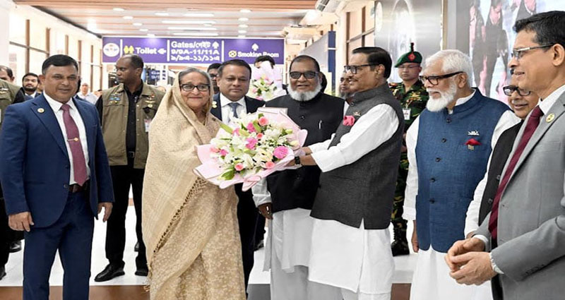যুক্তরাষ্ট্র, যুক্তরাজ্য সফর শেষে দেশে ফিরেছেন প্রধানমন্ত্রী