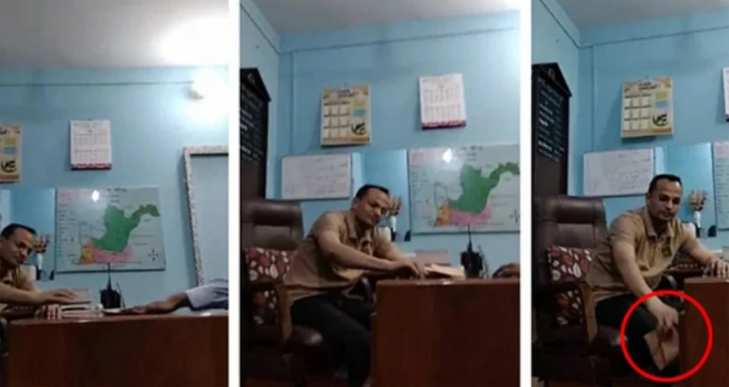 থানায় খাম লেনদেনের ভিডিও ফাঁস, ওসি প্রত্যাহার