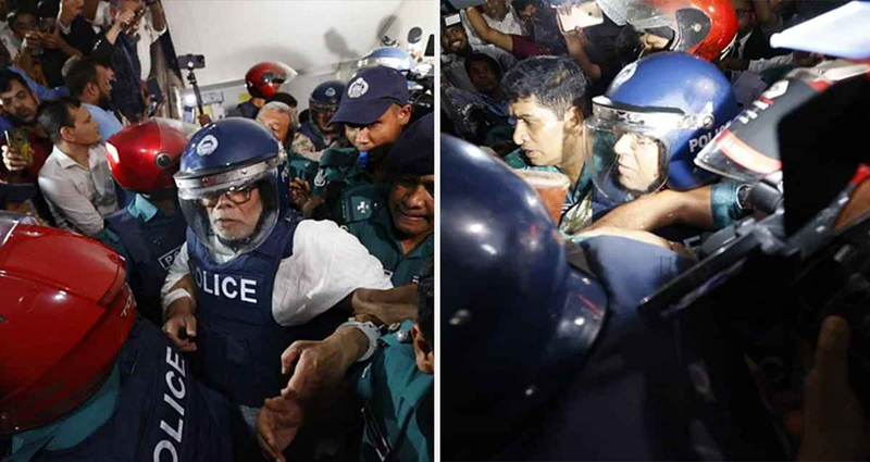 আদালতের বাইরে সালমান এফ রহমান ও আনিসুল হককে ডিম নিক্ষেপ