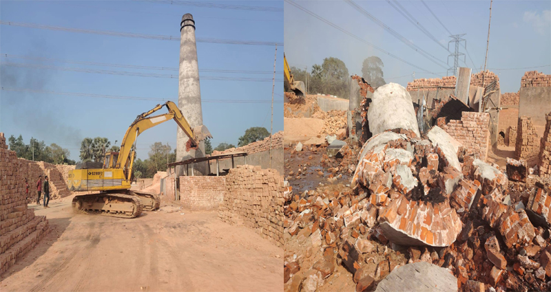 কালীগঞ্জে অবৈধ ইটভাটা গুড়িয়ে দিয়েছে পরিবেশ অধিদপ্তর