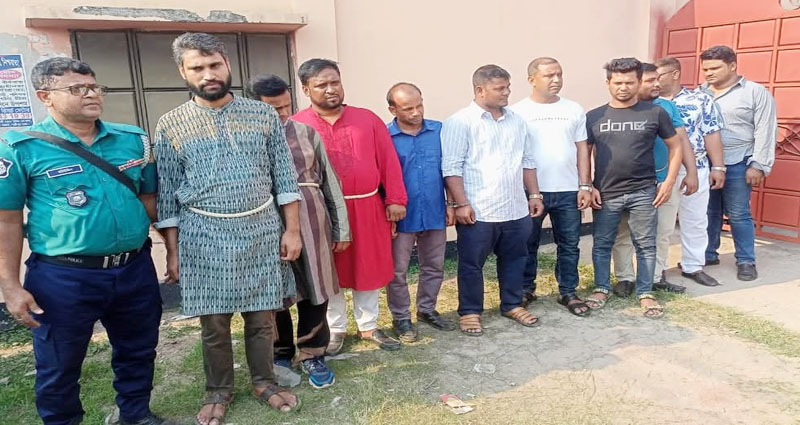 গাজীপুরে ১০ লাখ টাকা চাঁদা দাবি, ছাত্রদল-যুবদল নেতাসহ আটক ১০