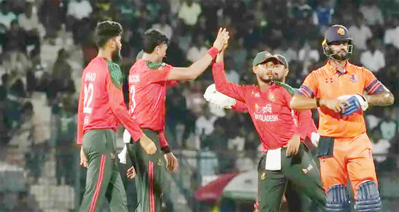 নেদারল্যান্ডসকে উড়িয়ে সিরিজ বাংলাদেশের
