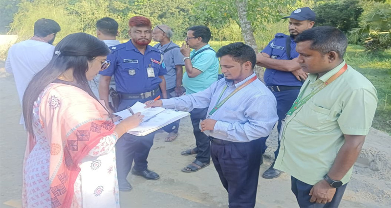 কালীগঞ্জে কৃষি জমিতে বালু ভরাট, সাড়ে তিন লাখ টাকা জরিমানা