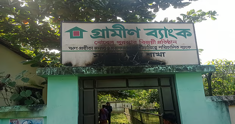 শ্রীপুরে গ্রামীণ ব্যাংকে পেট্রলবোমা হামলা