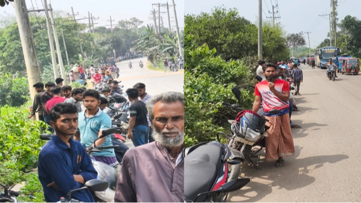 কাপাসিয়ায় তীব্র জ্বালানি সংকট: পাম্পে দীর্ঘ লাইনে চরম ভোগান্তি