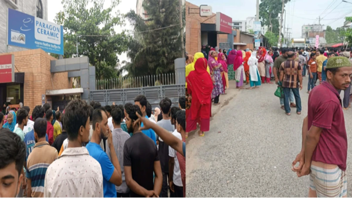 গাজীপুরে বকেয়া বেতনের দাবিতে শ্রমিক-পুলিশ সংঘর্ষ, আহত ৬