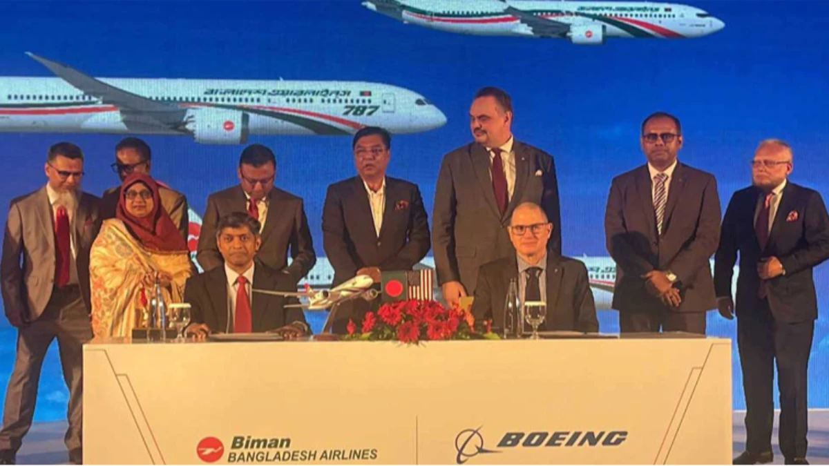 বোয়িংয়ের ১৪ উড়োজাহাজ কেনার চুক্তি করল বিমান বাংলাদেশ এয়ারলাইন্স
