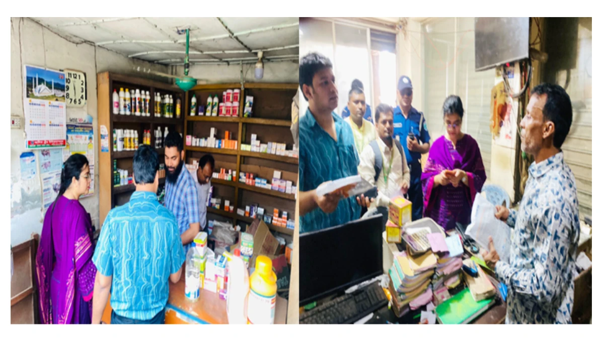 কালীগঞ্জে লাইসেন্সবিহীন দোকানে মেয়াদোত্তীর্ণ ভেটেরিনারি ওষুধ বিক্রি, জরিমানা