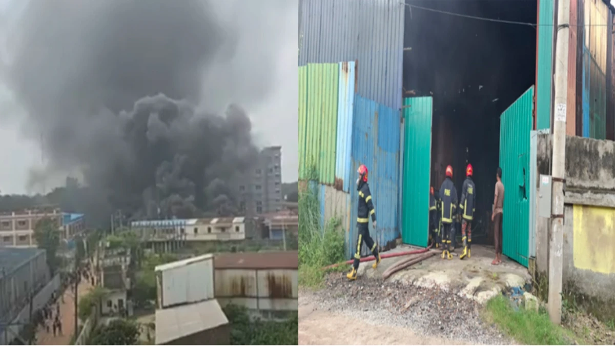 পূবাইলের সেই টায়ার কারখানায় আবারও বয়লার বিস্ফোরণে আগুন