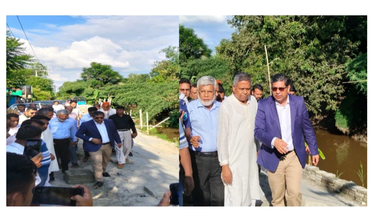 শ্রীপুরে সড়ক ধস: প্রধানমন্ত্রীর নির্দেশে ঘটনাস্থলে প্রতিমন্ত্রী