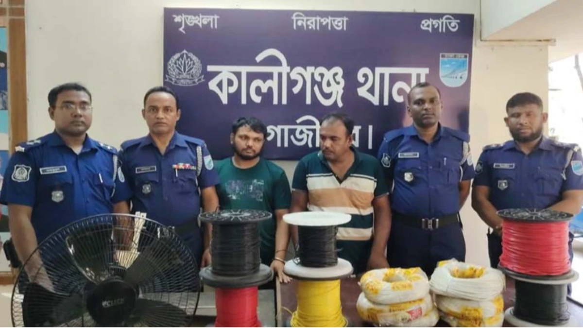 কালীগঞ্জে ইলেকট্রিক্যাল দোকানে ডাকাতি: লুন্ঠিত মালামাল উদ্ধার, গ্রেপ্তার ২